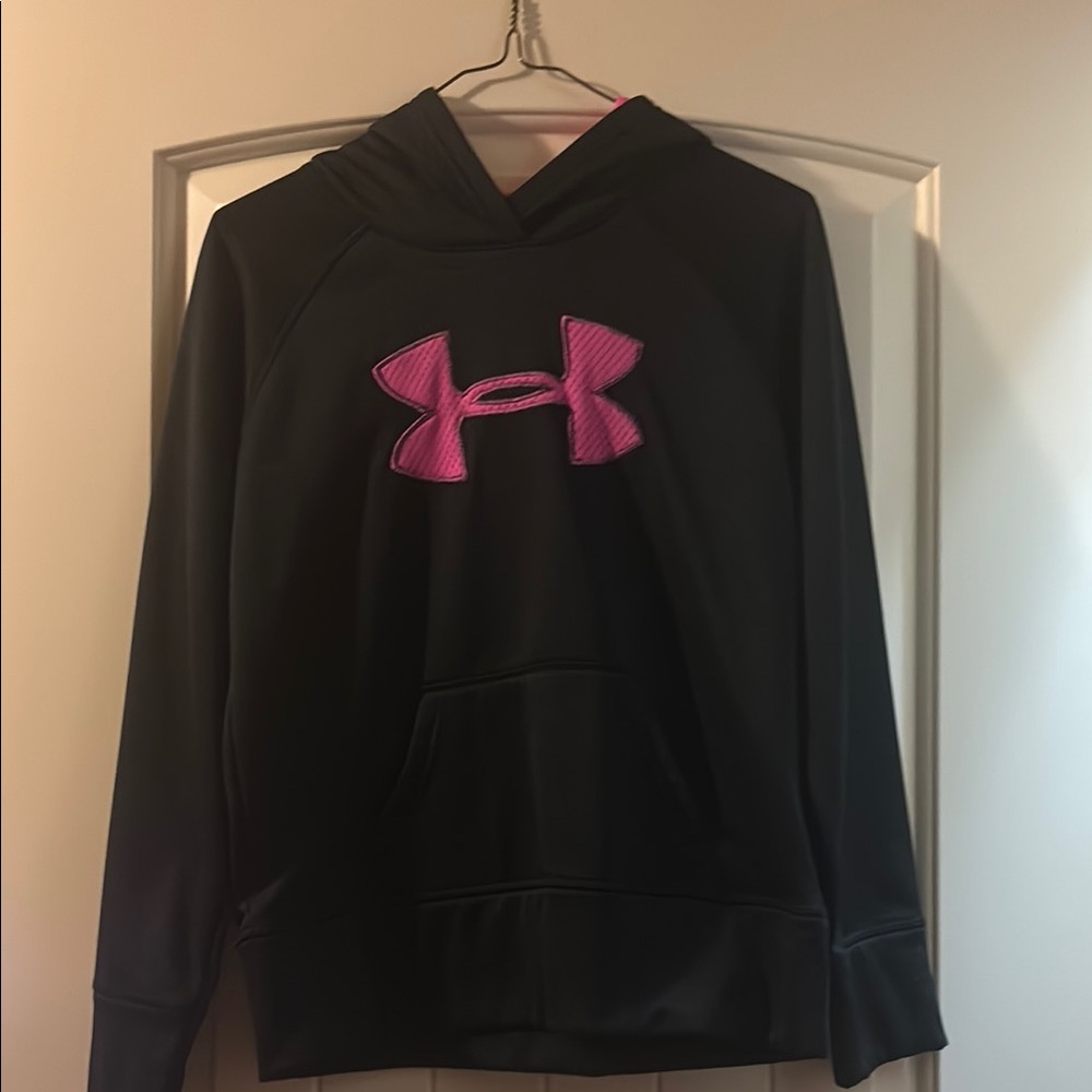 Girls Under Armour Hoodie with Vibrant Pink Logo